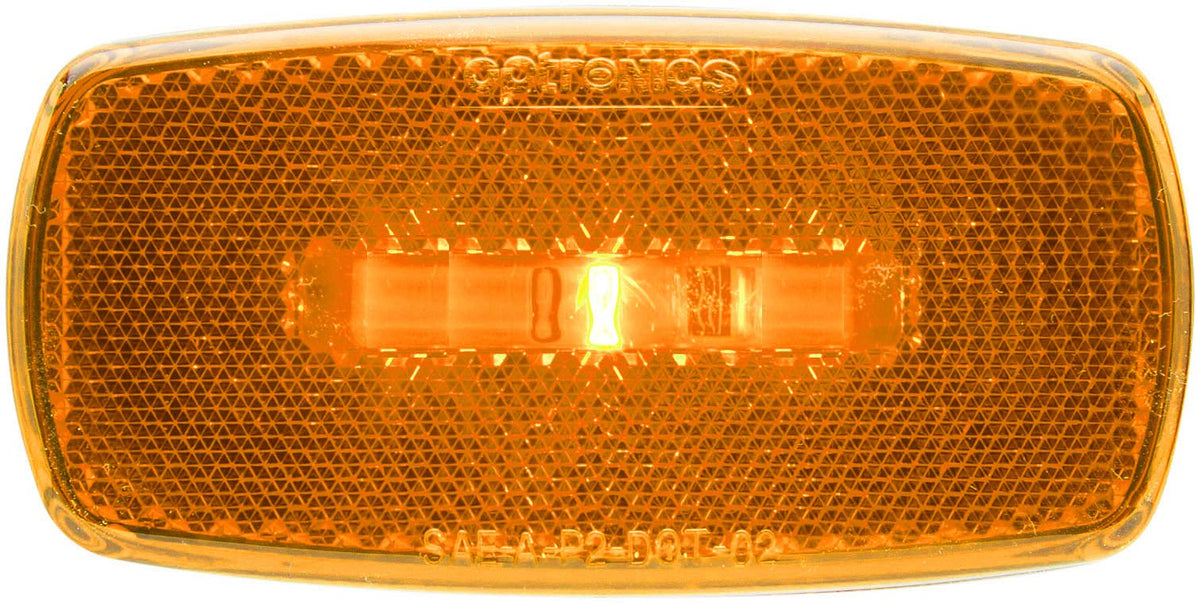 OPTRONICS MCL0032ABS Optronics MCL0032RBBP LED Marker/Clearance Light with Reflex, Amber