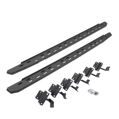 GO RHINO 69615087ST Go Rhino RB30 Slim Running Boards & Brackets | Galvanized Steel, Protective Bedliner Coating | 69615087ST | Fits 2004-2014 Ford F-150 Super Crew Pickup