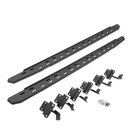 GO RHINO 69615087ST Go Rhino RB30 Slim Running Boards & Brackets | Galvanized Steel, Protective Bedliner Coating | 69615087ST | Fits 2004-2014 Ford F-150 Super Crew Pickup