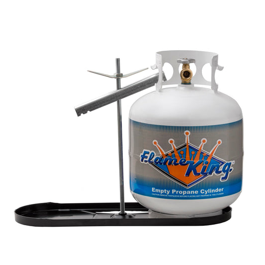FLAME KING KT20MNT Flame King Dual RV Propane Tank Cylinder Rack for RVs and Trailers for 20lb Tanks - KT20MNT (Tanks Sold Separately)
