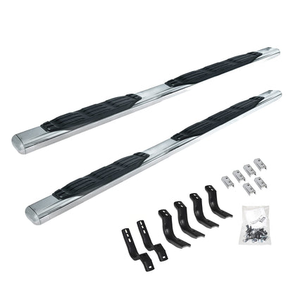 GO RHINO 104449987PS Go Rhino 4" Oval 1000 Series Sidesteps & Brackets – Stainless Steel, Polished – 104449987PS – Fits 2019-2024 Ram 1500 Crew Cab Pickup (New Body Style Only. Excludes Classic Body Style)