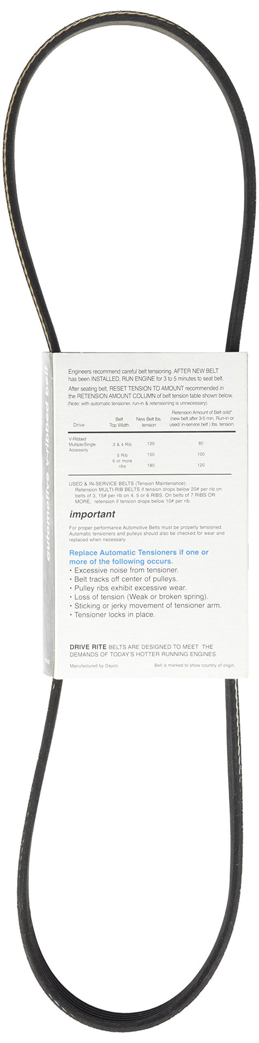 Dayco 5050780DR Serpentine Belt