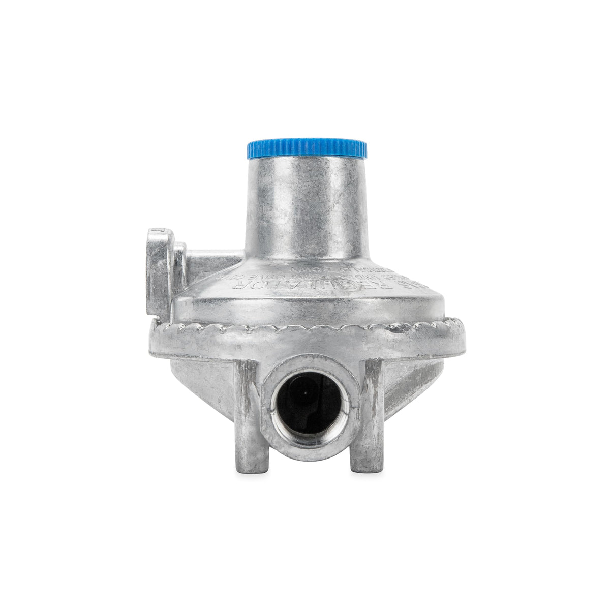 CAMCO 59323 Camco Horizontal Two Stage Propane Regulator - Compatible with 20 lb or 30 lb Propane Tanks with ACME Threads - 1/4-inch Female NPT inlet and 3/8-inch Female NPT outlet (59323)