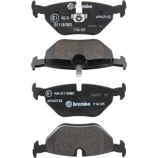 BREMBO P06025 Brembo P06025 Low-Met Rear Disc Brake Pad Set ALPINA/BMW/BMW (BRILLIANCE)/MG/MG (NANJING)/MG (SAIC)/ROEWE (SAIC)/ROVER/WIESMANN OE# 34216778168