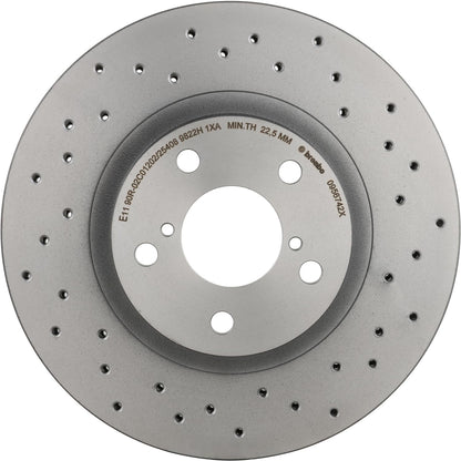 BREMBO 0956742XC02 Brembo 09.5674.2X Xtra UV Coated vented drilled Front Brake Rotor SUBARU/TOYOTA OE# 26300AE071