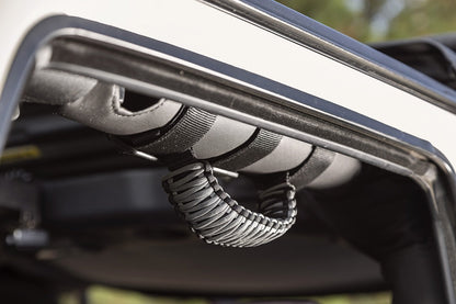 RUGGED RIDGE 13505.32 Rugged Ridge Grab Handles for Jeep Wrangler/Gladiator | Nylon, Black/Grey | 13505.32 | Fits 1955-2018 Jeep CJ/ Wrangler YJ/TJ/JK/JL/ Gladiator JT