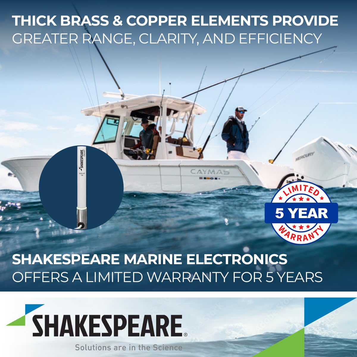 Shakespeare 5223-XT 8' TUNABLE GALAXY CB ANTENNA