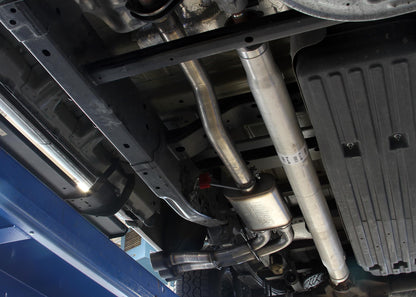 FLOWMASTER 718116 Flowmaster 718116 FlowFX Cat-Back Exhaust Kit 3 to 2.5 Inch Dual Same Side Exit 409 Stainless Steel 4 Inch Black Ceramic Coat 304 Stainless Steel Tips Compatible with 2020-2024 Ford F-150 2.7 3.5 5.0L