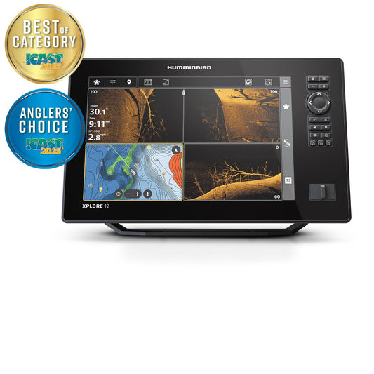 HUMMINBIRD 412020-1CHO Humminbird XPLORE 12 GPS Fish Finder, MEGA Side Imaging+ & HD Touchscreen (Control Head Only)