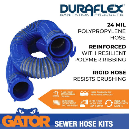 DURAFLEX 22006 Duraflex 22006 GATOR SEWER HOSE KIT 20' POLYMER