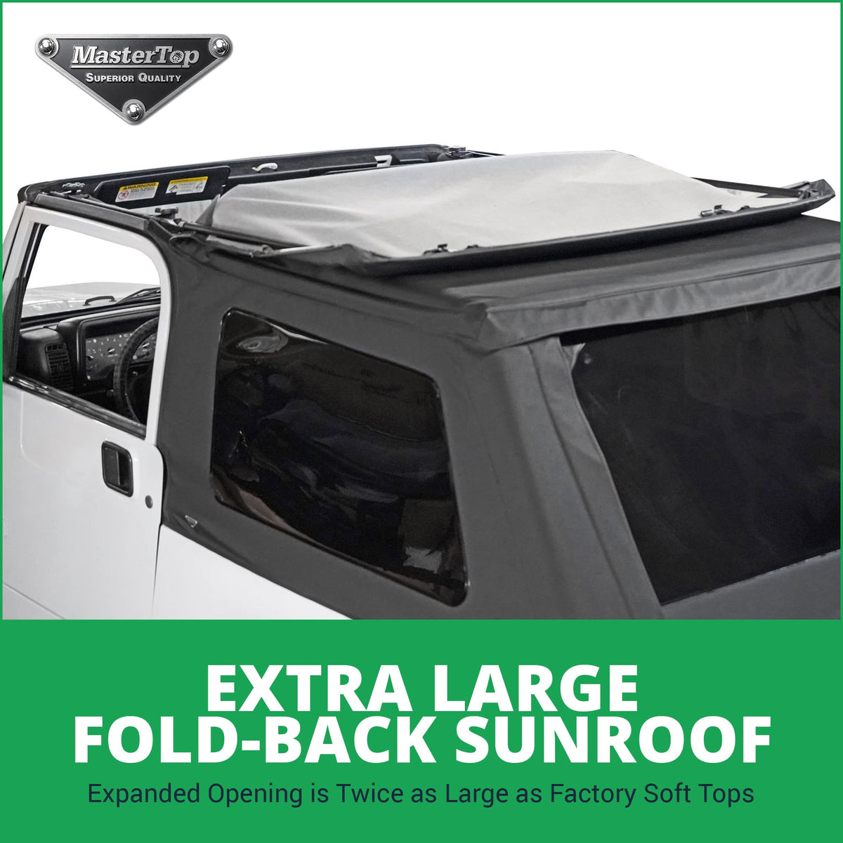MasterTop 15501024 MasterTop SkyMaster Fastback Complete Top Kit – Fits or is Compatible with 2004-2006 LJ Unlimited Wrangler – MasterTwill Fabric – 15501024