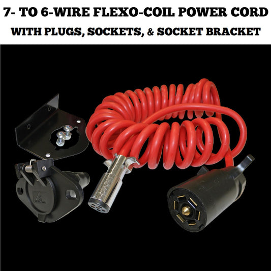 ROADMASTER 146-7 Roadmaster 146-7 Flexo-Coil Power Cords Compatible with Motorhomes with 6-7 Way Sockets | Provides Reliable Electrical Connection Between Motorhome & Towed Vehicle | Durable Coil Design