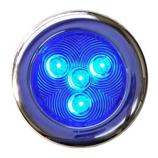 T-H MARINE LED-51828-DP TH Marine LED-51828-DP Stainless LED Puck Light, 3' - Blue
