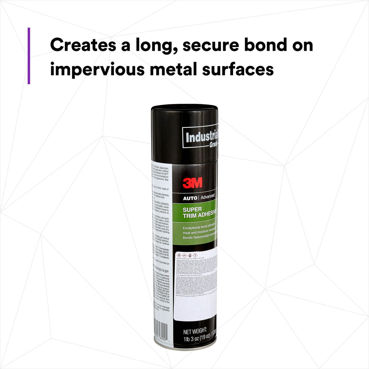3M 08090 3M Super Trim Adhesive 08090, Clear Color, Lightweight, Long Bonding, 19 oz