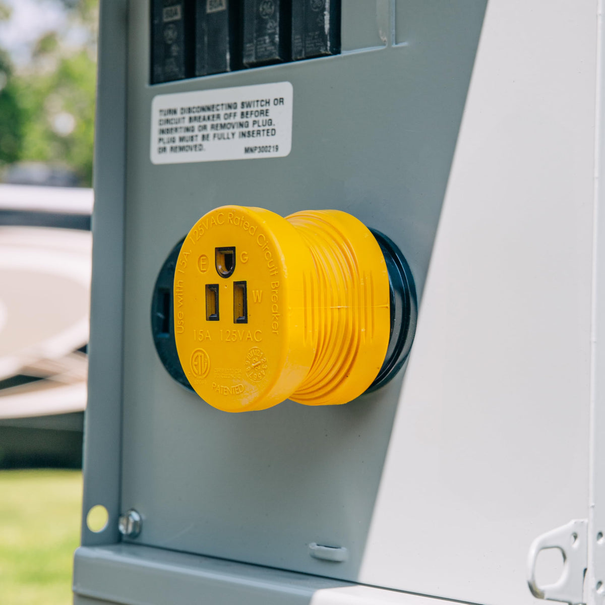 CAMCO 55233 Camco PowerGrip 30AM/15AF Camper & RV Electrical Adapter Features 30-amp male (NEMA TT-30P) & 15-amp female (NEMA 5-15R) Connections - Designed w/Non-Slip Grooves for Easy Removal - 125V/1875W (55233)