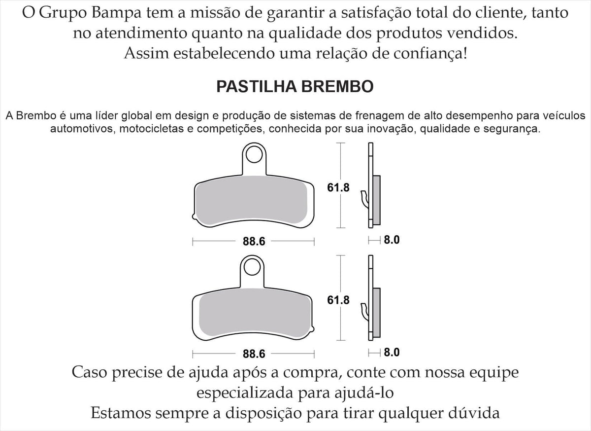 BREMBO 07HD15SA Brembo 07HD15SA DISC BRAKE PAD SET