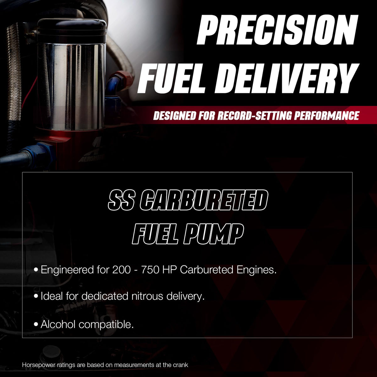 AEROMOTIVE 11203 Aeromotive SS Carbureted Electric Fuel Pump 12V - 3/8 NPT External - 11203