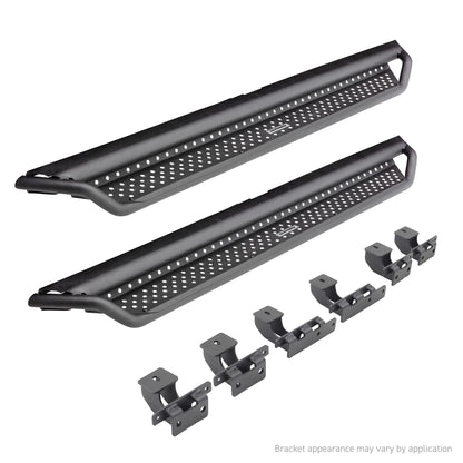 GO RHINO D14129T Go Rhino Dominator Xtreme D1 Sidestep & Brackets | Mild Steel, Textured Black | D14129T | Fits 2021-2025 Ford Bronco 2-Door (Excludes Bronco Sport)