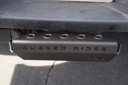 RUGGED RIDGE 18013.01 Rugged Ridge Hitch Skid Plate | Black, Steel | 18013.01 | Fits 2007-2026 Jeep Wrangler JK/JL; 2020-2026 Jeep Gladiator JT w/ 2" Receiver Hitch
