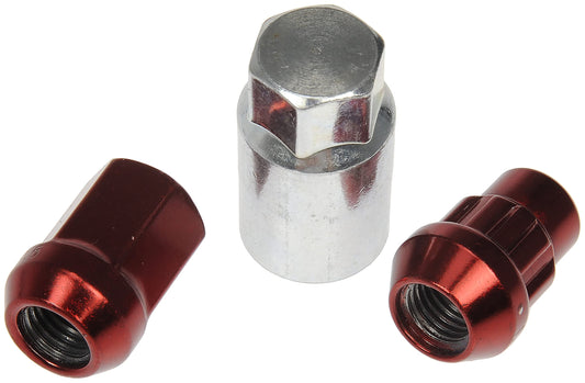 Dorman 713-375E RED ACORN WHEEL NUT LOCK SET