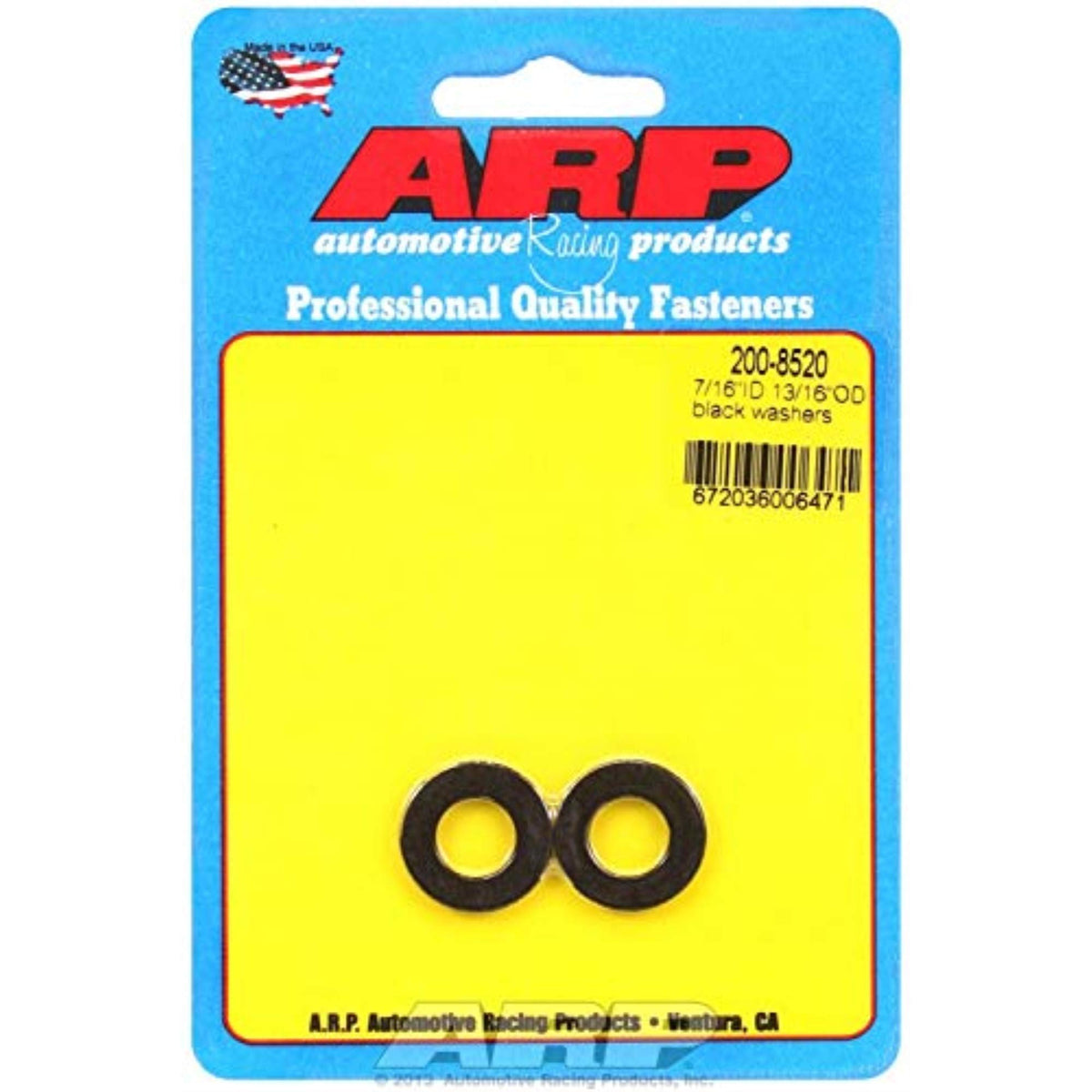 ARP 200-8510 ARP Bolts 2008510 7/16id13/16od Blk.washe