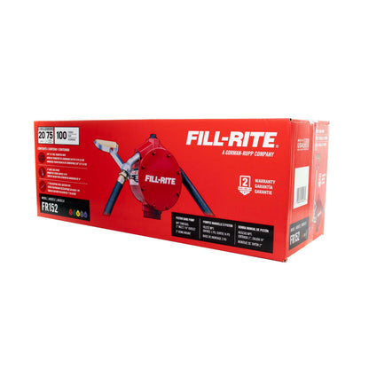 FILL RITE FR152 Fill-Rite FR152 Piston Hand Pump with Hose & Nozzle Spout, Red