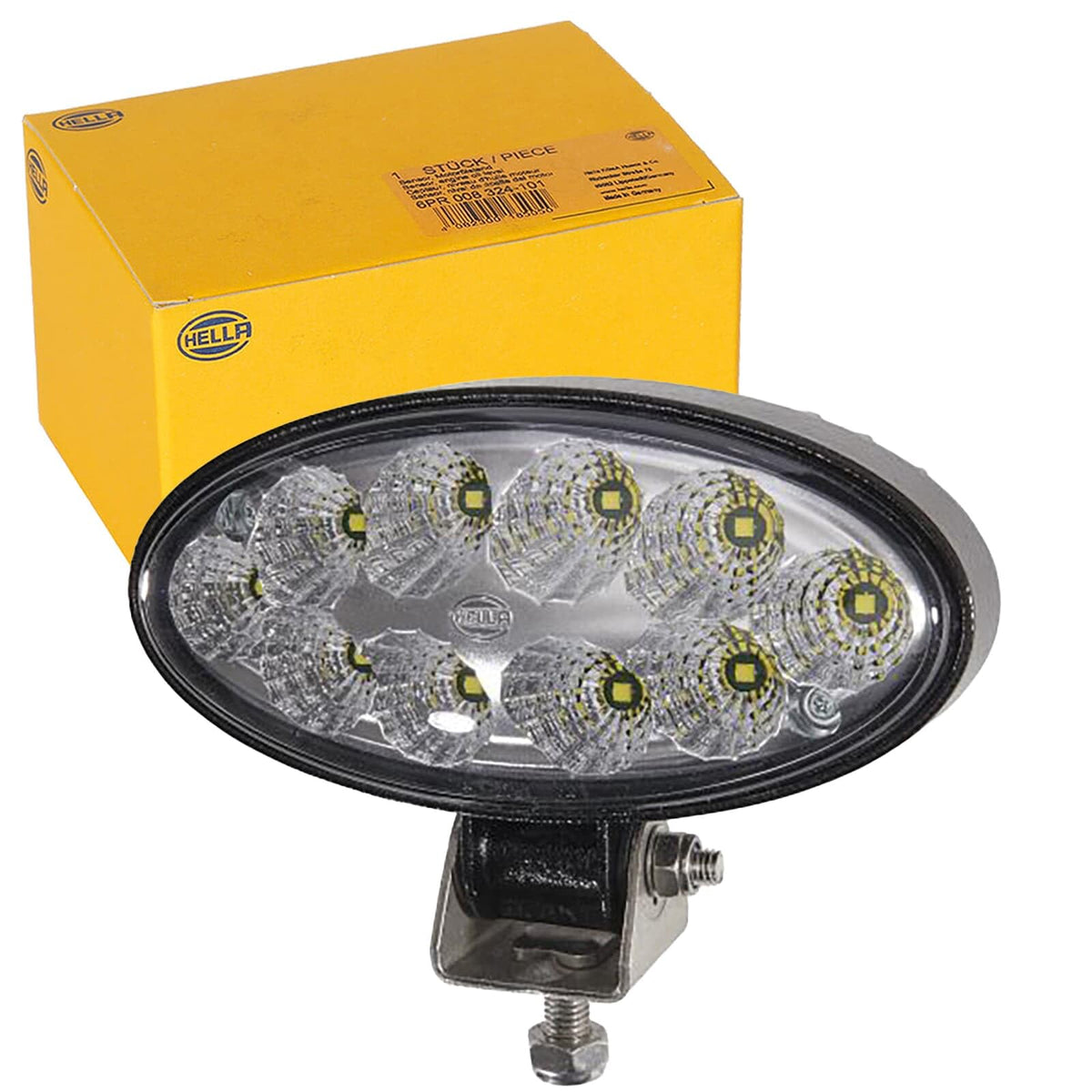 HELLA 996486011 Hella 1GB 996 486-011 LED-Worklight - Oval 90 Gen. II - 12/24V - 5000lm - Bolted/mounting - Swivelling Mounting Bracket - Long-range illumination - Plug: DEUTSCH plug
