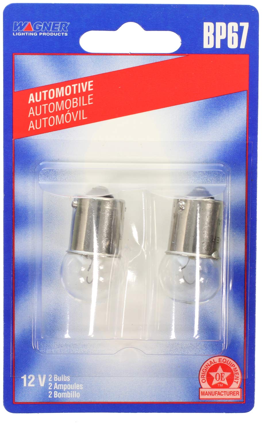 WAGNER BP67 Wagner Lighting BP67 Standard Multi-Purpose Light Bulb Card of 2