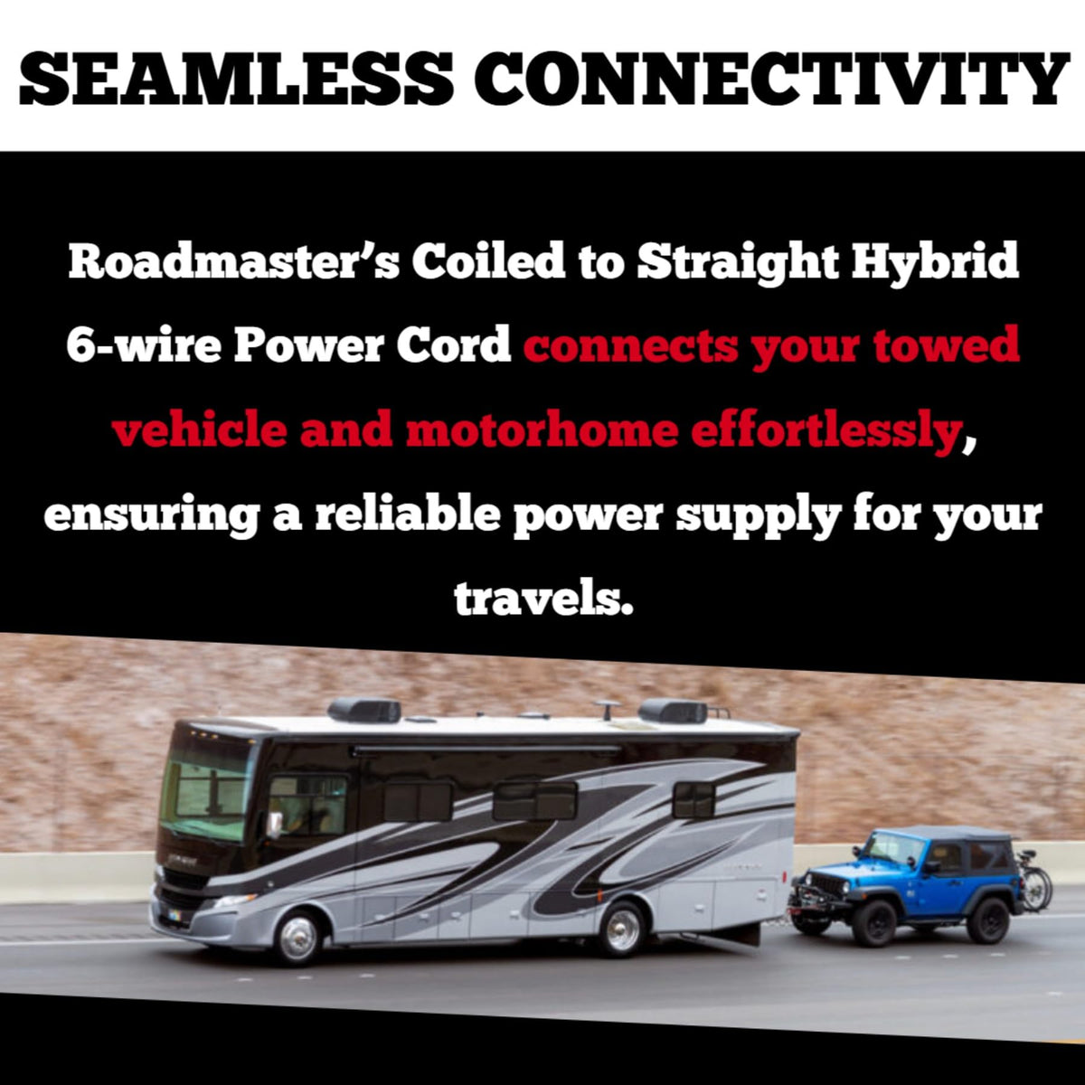 ROADMASTER 1676-7 Roadmaster 1676-7 Flexo-Coil Power Cords Compatible with Motorhomes with 6-7 Way Sockets | Provides Reliable Electrical Connection Between Motorhome & Towed Vehicle | Durable Coil Design