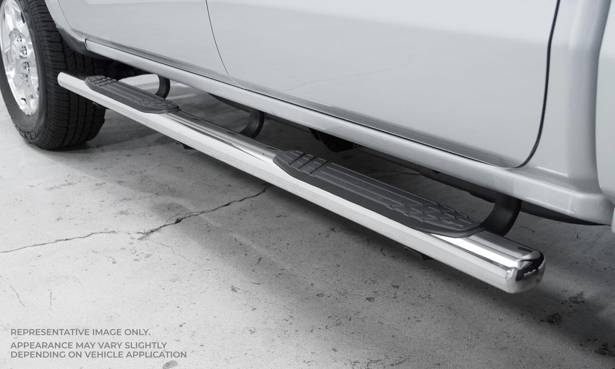 Big Country Truck Accessories 104205806 Big Country Truck Accessories 104205806 4 in. Fusion Side Bars Kit 80 in. Long Incl. Brackets Polished Stainless Steel
