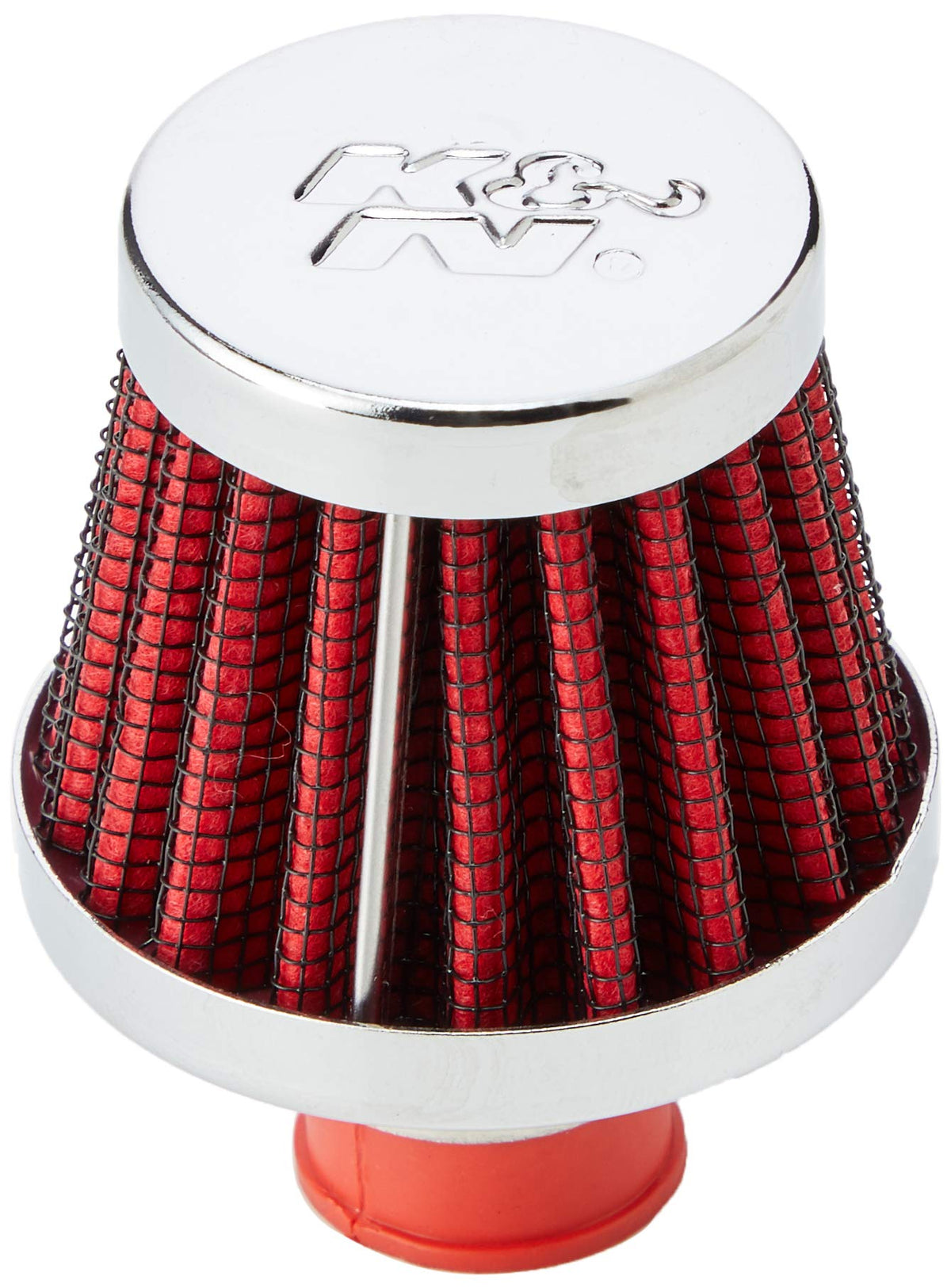 K&N FILTER 62-1600RD K&N Vent Air Filter / Breather: Washable and Resuable: 0.375 in/0.5 in (10 mm/13 mm) Flange ID; 1.75 in (44 mm) Height; 2 in (51 mm) Base; 1.5 in (38 mm) Top, Red , 62-1600RD