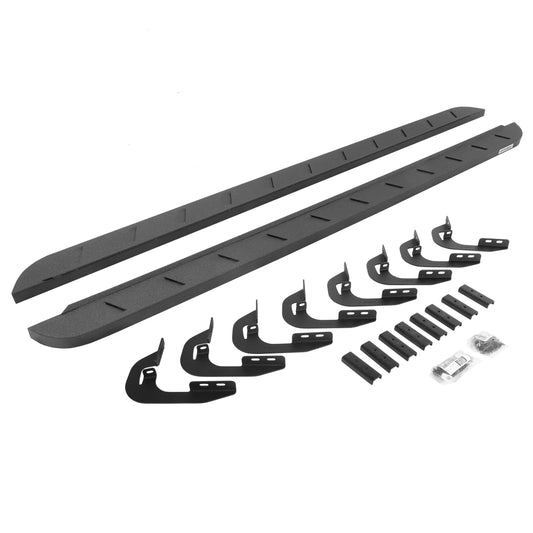 GO RHINO 63404787ST Go Rhino RB10 Slim Running Boards & Brackets | Galvanized Steel, Protective Bedliner Coating | 63404787ST | Fits 2014-2018 Chevrolet Silverado/GMC Sierra 1500 Crew Cab (See Description)