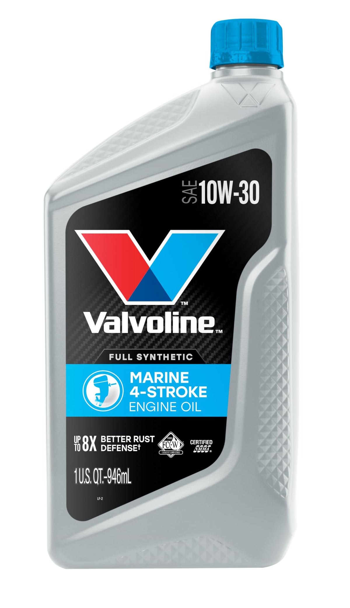 VALVOLINE 899557 Valvoline 4-Stroke Marine Full Synthetic Engine Oil 1 Quart (Pack of 6)