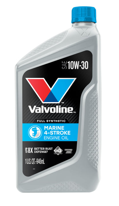 VALVOLINE 899557 Valvoline 4-Stroke Marine Full Synthetic Engine Oil 1 Quart (Pack of 6)