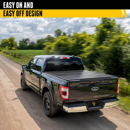 UNDERCOVER TR16023 RealTruck Undercover Triad Hard Folding Truck Bed Tonneau Cover | TR16023 | Fits 2019-2025 Chevy/GMC Silverado/Sierra 1500, Works w/MultiPro Tailgate (w/o GMC Factory Bed Boxes) 6' 7" Bed (79.4")