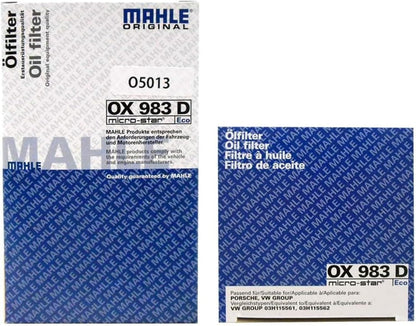 Mahle OX983D Original OX 983D ECO Engine Oil Filter