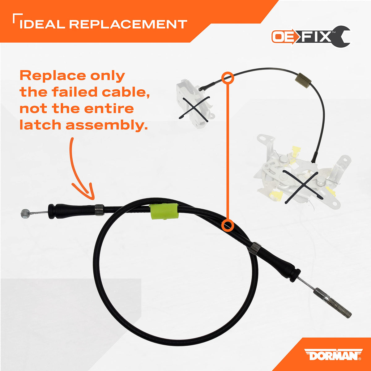 DORMAN 912-738 Dorman 912-738 Rear Door Latch Release Cable Compatible with Select Ford Models (OE FIX)