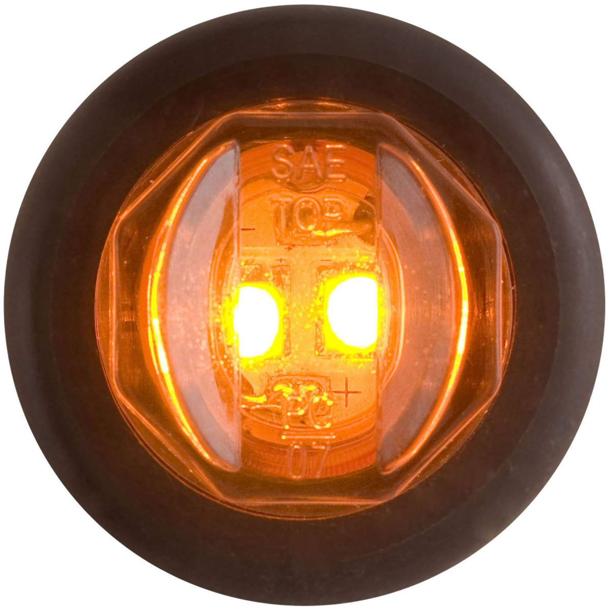OPTRONICS MCL11AKB Optronics Led C/M 3/4 Rnd Amb Marker Lt Amber 2 Diode W/Grmt