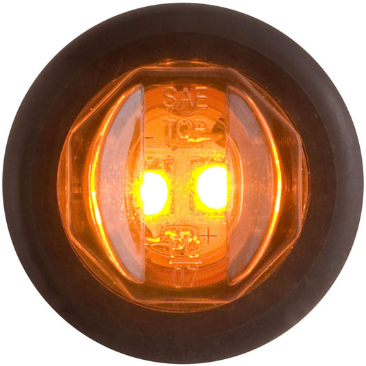 OPTRONICS MCL11AKB Optronics Led C/M 3/4 Rnd Amb Marker Lt Amber 2 Diode W/Grmt