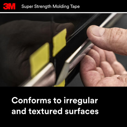 3M 03614 3M Super-Strength Molding Tape, 1/2 in x 15 ft, High Double-Sided Adhesive, Permanently Attaches Side Moldings, Trim and Emblems to Interior and Exterior of Vehicles (03614)