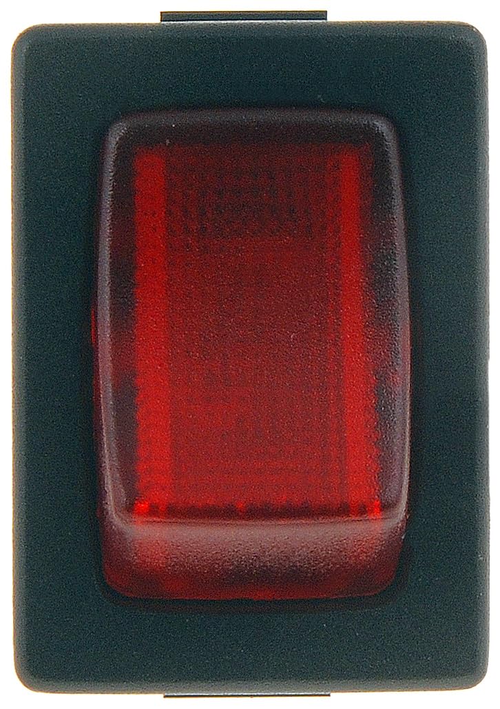 DORMAN 85915 Dorman 85915 Electrical Switches - Rocker Switch - Rectangular Style - Mini - Red Glow Universal Fit
