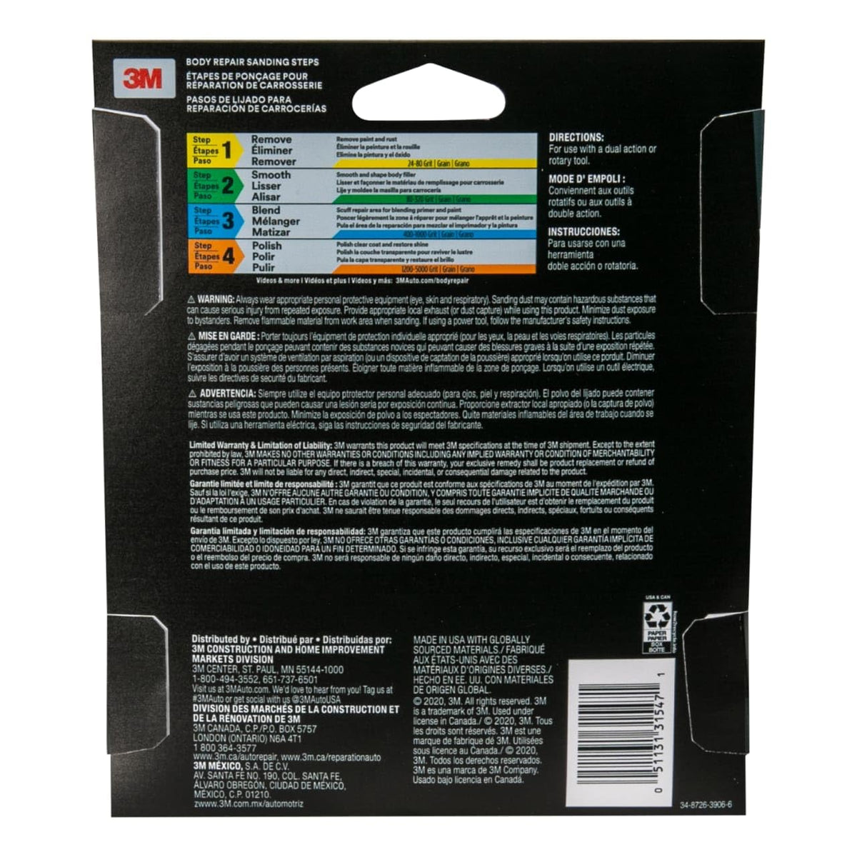 3M 31547 3M Green Corps Sanding Disc with Stikit Attachment, 31547, 6 in, 40Grit, 5 Discs per Pack, 20 Packs per case