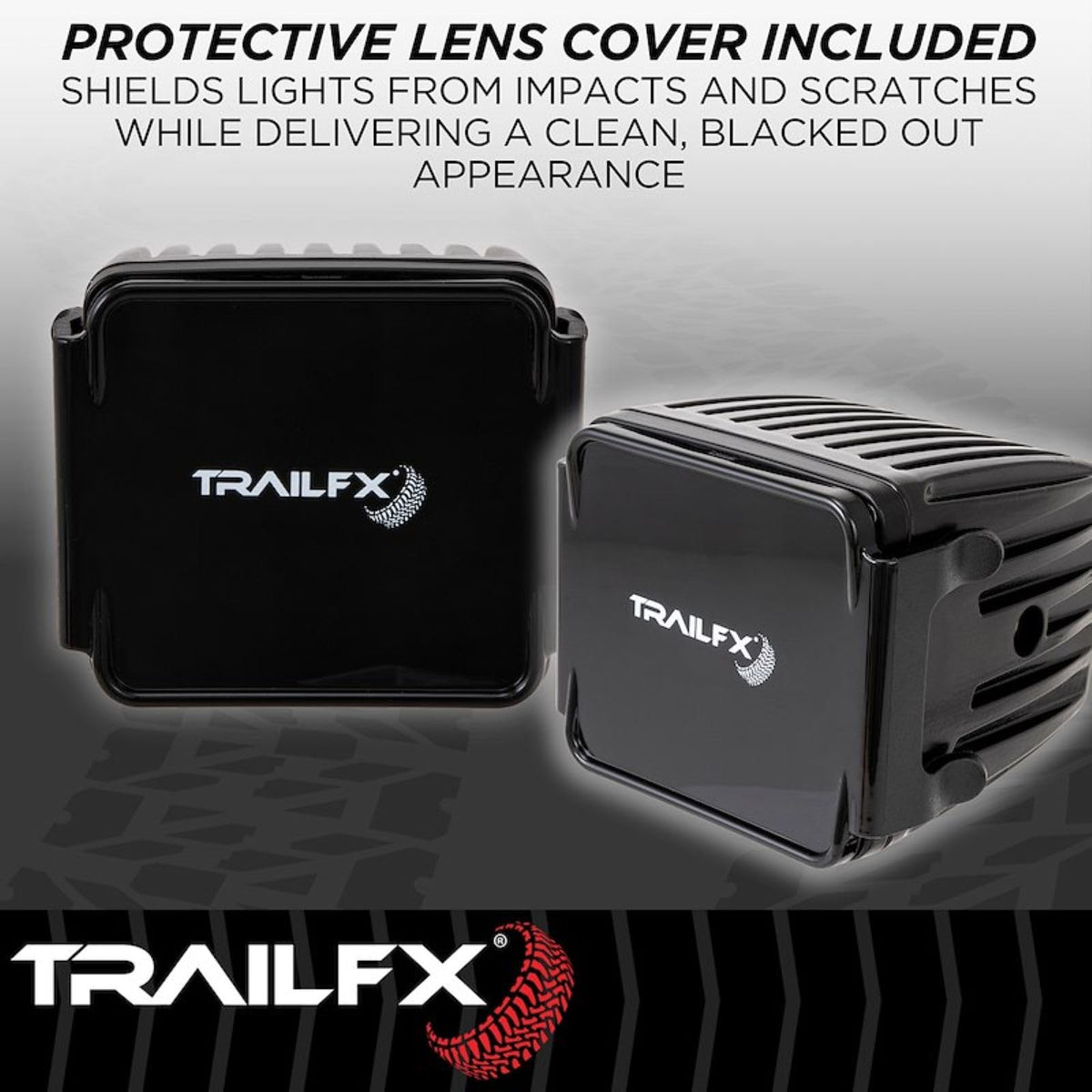 TRAILFX 2X2S2 Trailfx Driving/Fog Light 2X2S2, LED Bulb, 4 Clear LED 5 Watt Bulbs, 3 Inch Square, 8 Degree Spot Beam, Clear Polycarbonate Lens, Bracket Mount, 20 Watt Blubs Amp Draw 1.2 AMP At 12 Volts, Set Of 2