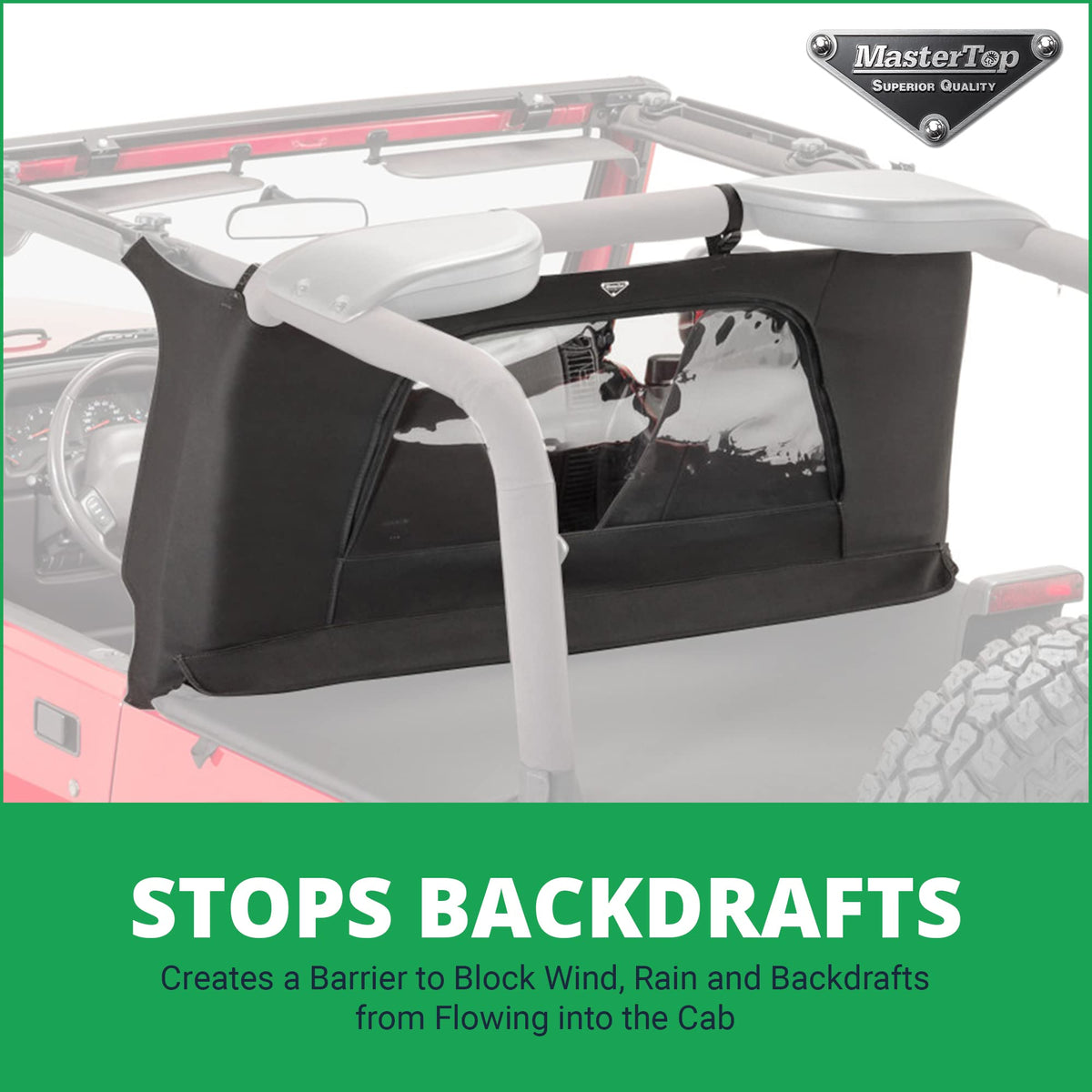 MASTERTOP 14815224 Ultimate Summer Combo For Soft Top TJ Wrangler| 03-06 Jeep TJ Wrangler| Bimini Plus Top|WindStopper Plus and Tonneau|14815224