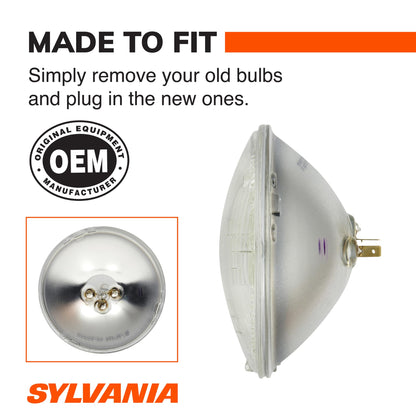 SYLVANIA H6024.BX SYLVANIA - H6024 XtraVision (7 inch Round) Sealed Beam Headlight - Halogen Headlight Replacement PAR56 - Delivers More Down Road Visibility (Contains