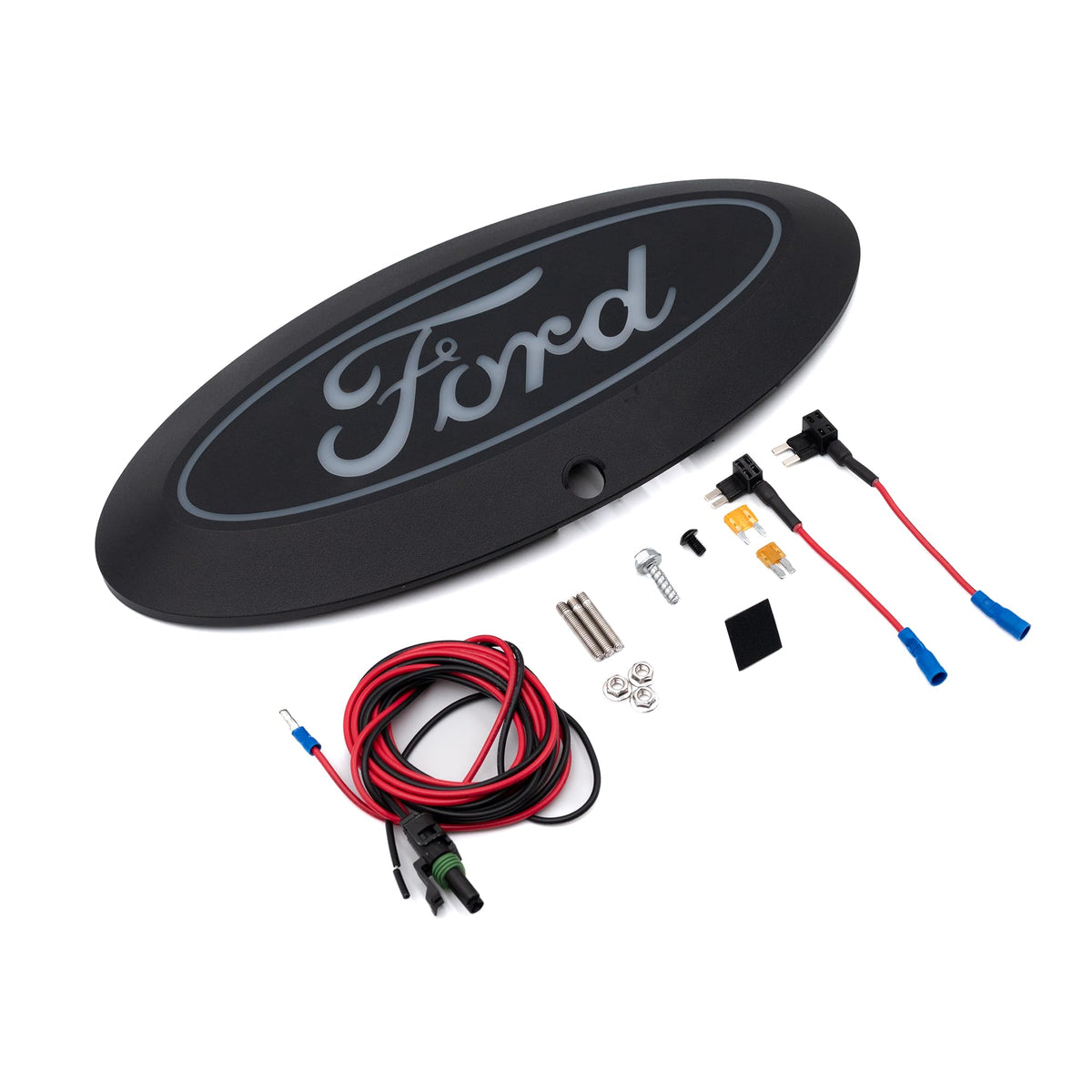 PUTCO 92804 Putco Luminix White Oval LED Emblem - Fits Ford Super Duty F250, F350, F450, F550 2023-2026 with Camera and w/o Washer