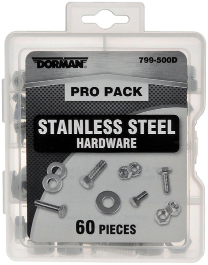 DORMAN 799-500D Dorman 799-500D: Pro Pack Stainless Steel Hardware - 60 Pieces