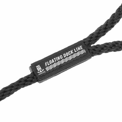 T-H MARINE BE-CO-52924-DP T-H Marine Premium MFP Floating Dock line with Spliced Eye and Chafe Guard - 3/8" x 15' (Black)