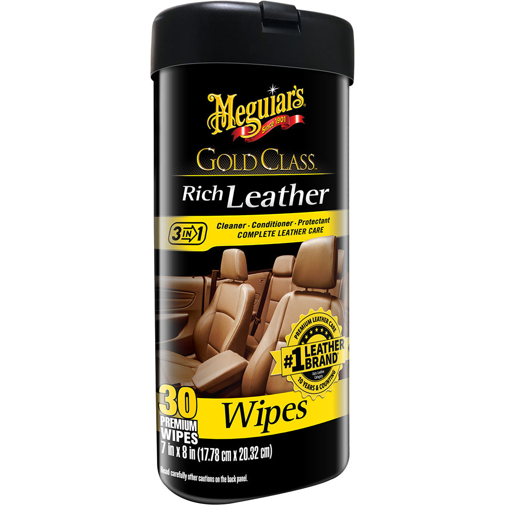 Meguiar's G10900 Meguiar's Gold Class&trade; Rich Leather Cleaner &amp; Conditioner Wipes