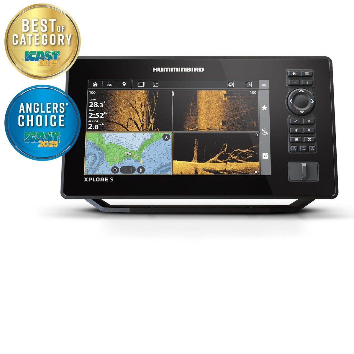 HUMMINBIRD 412000-1CHO Humminbird XPLORE 9 GPS Fish Finder, MEGA Side Imaging+ & HD Touchscreen (Control Head Only)